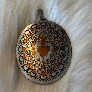 Reed & Barton Silver Oval Pendant